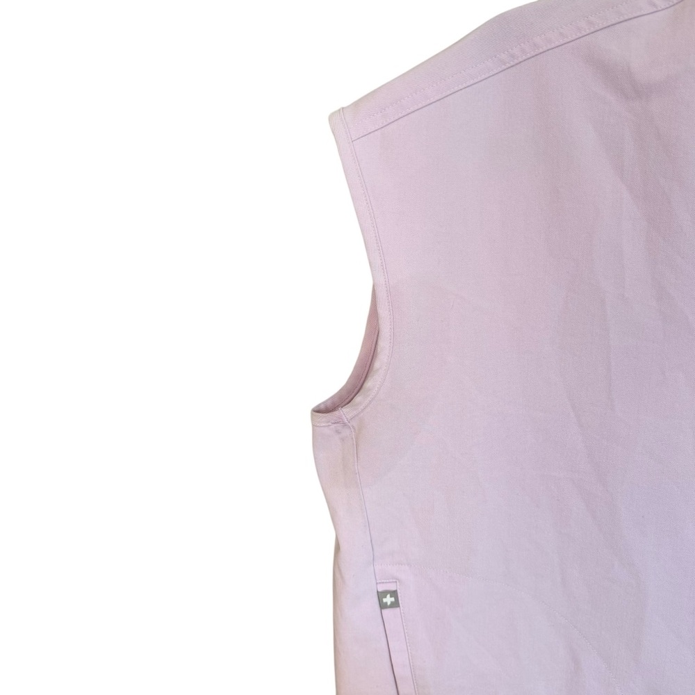 Figs Lavender Cap-Sleeve Henley Scrub Top - Picture 12 of 14